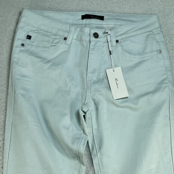 Kancan Jeans Women Size 28 Mint Green Low Rise Skinny Tapered Zip Ankle 30x27 - Picture 2 of 14